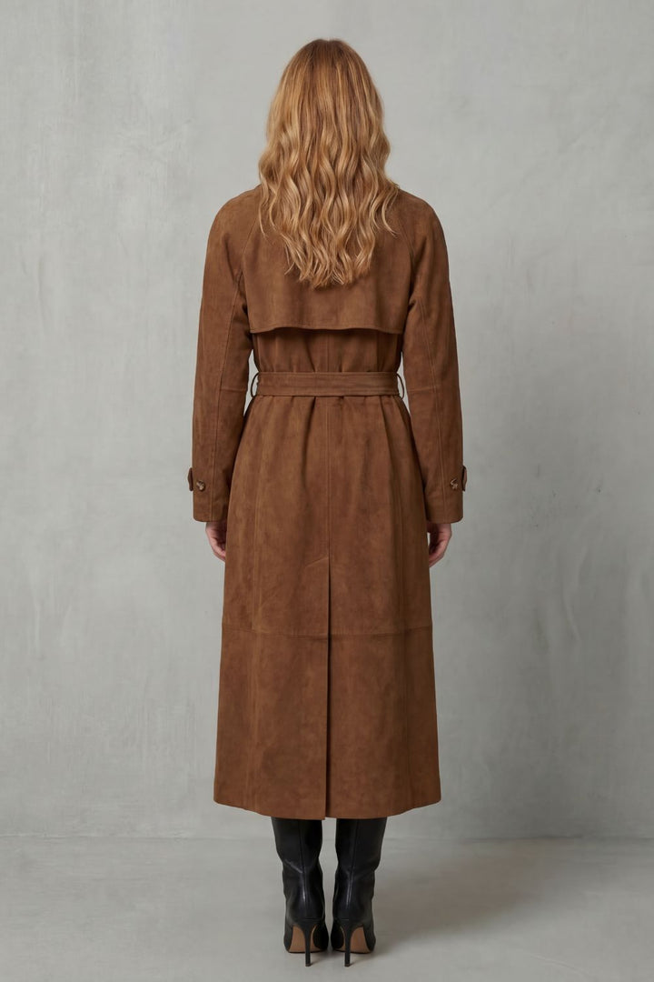 Gwenno faux suede trench coat – image 4