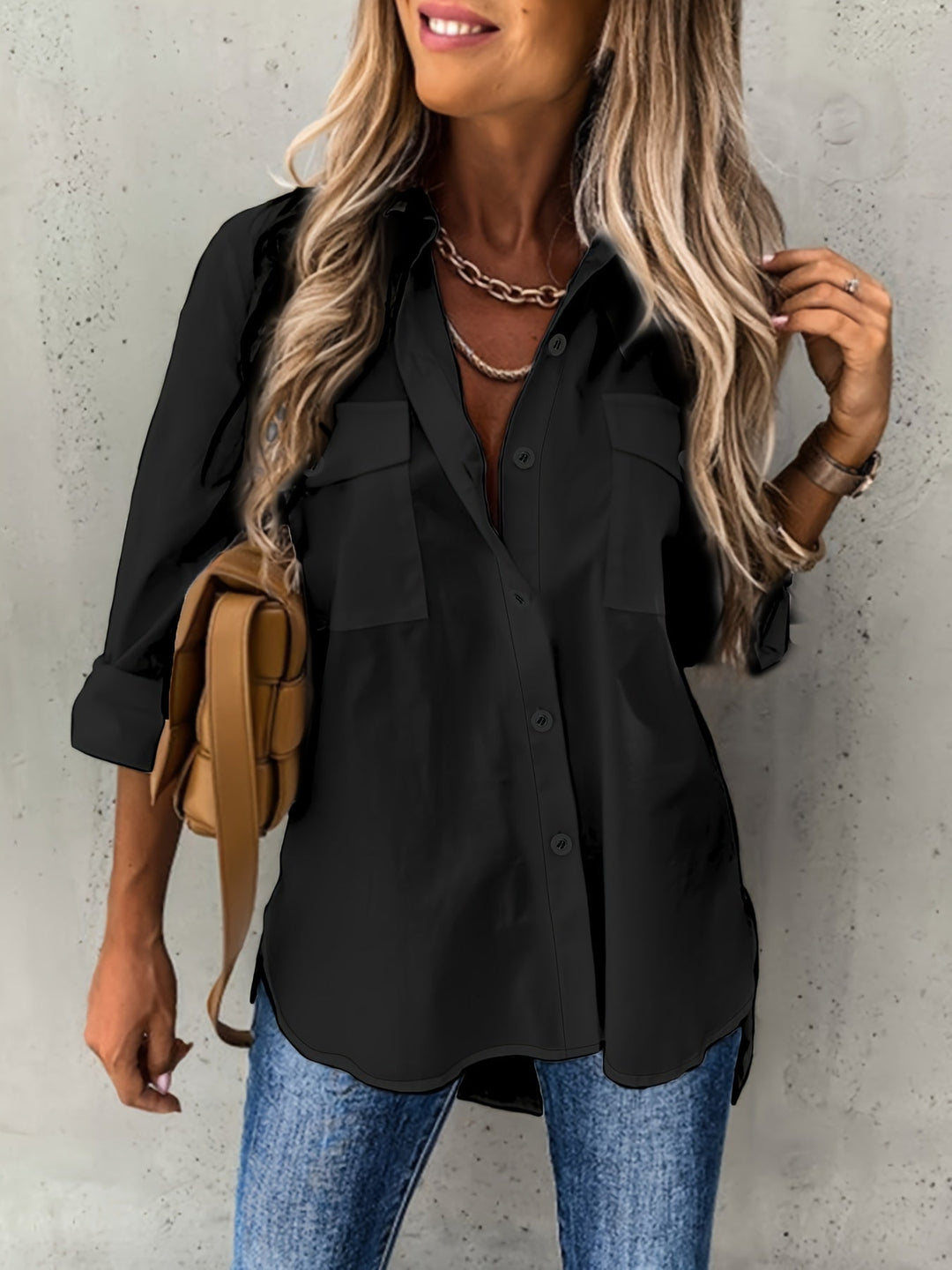 Seren Elegant Classic Long Sleeve Shirt - image 3
