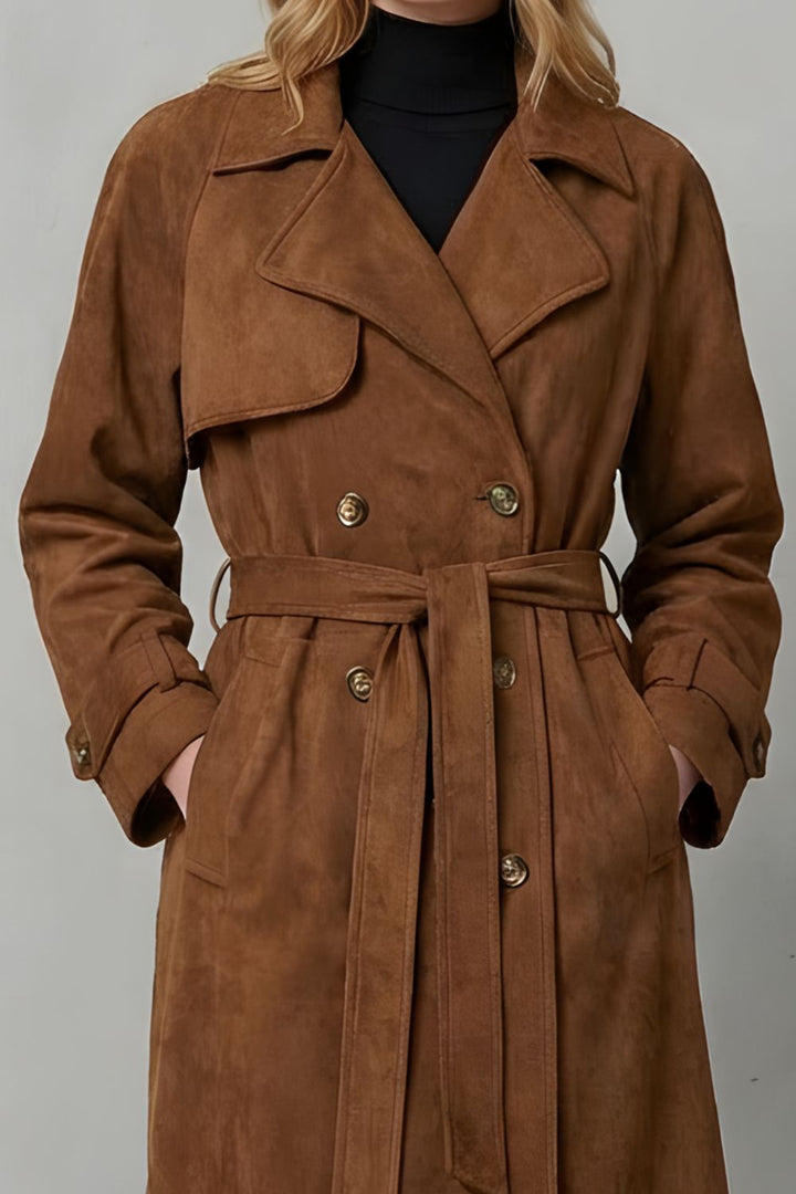 Gwenno faux suede trench coat – image 5