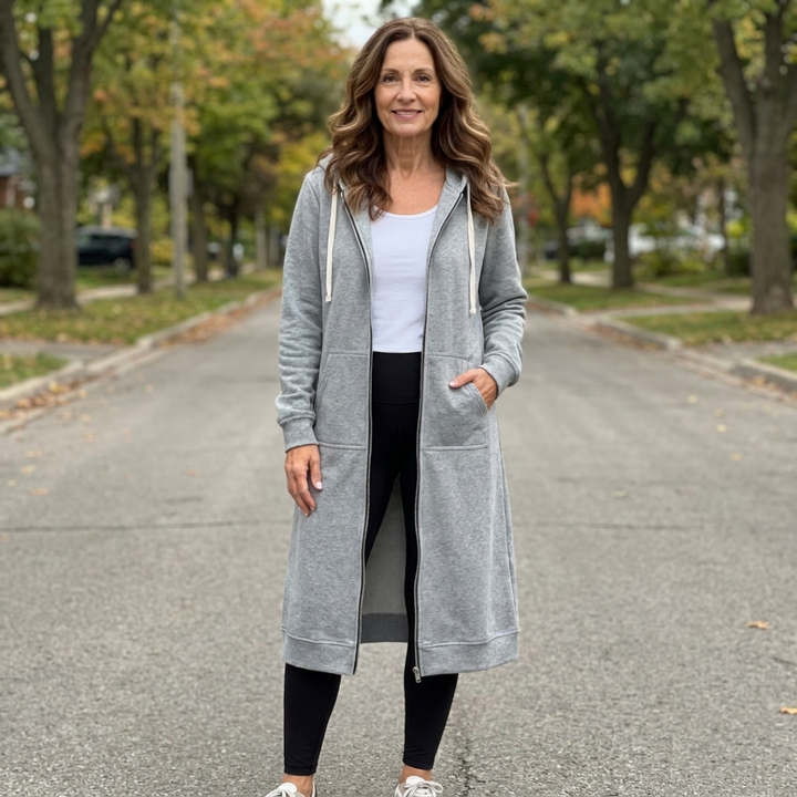 Mila longline zip up knit vest – image 7
