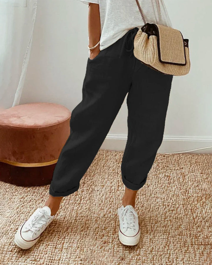 Helga | Elegant Relaxed Linen Trousers