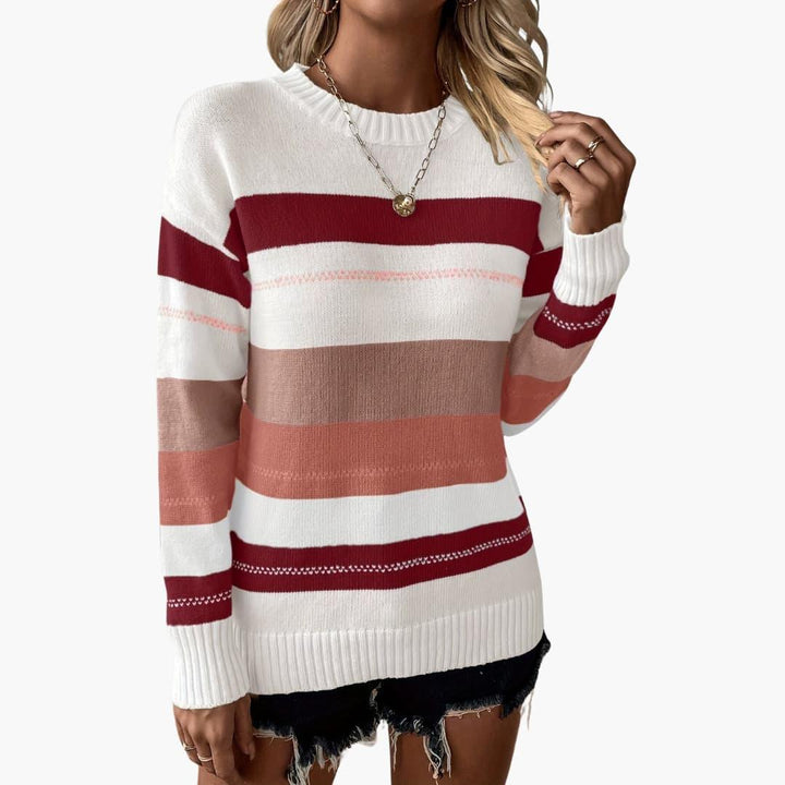 Bethan oversized striped crew neck jumper – image 7