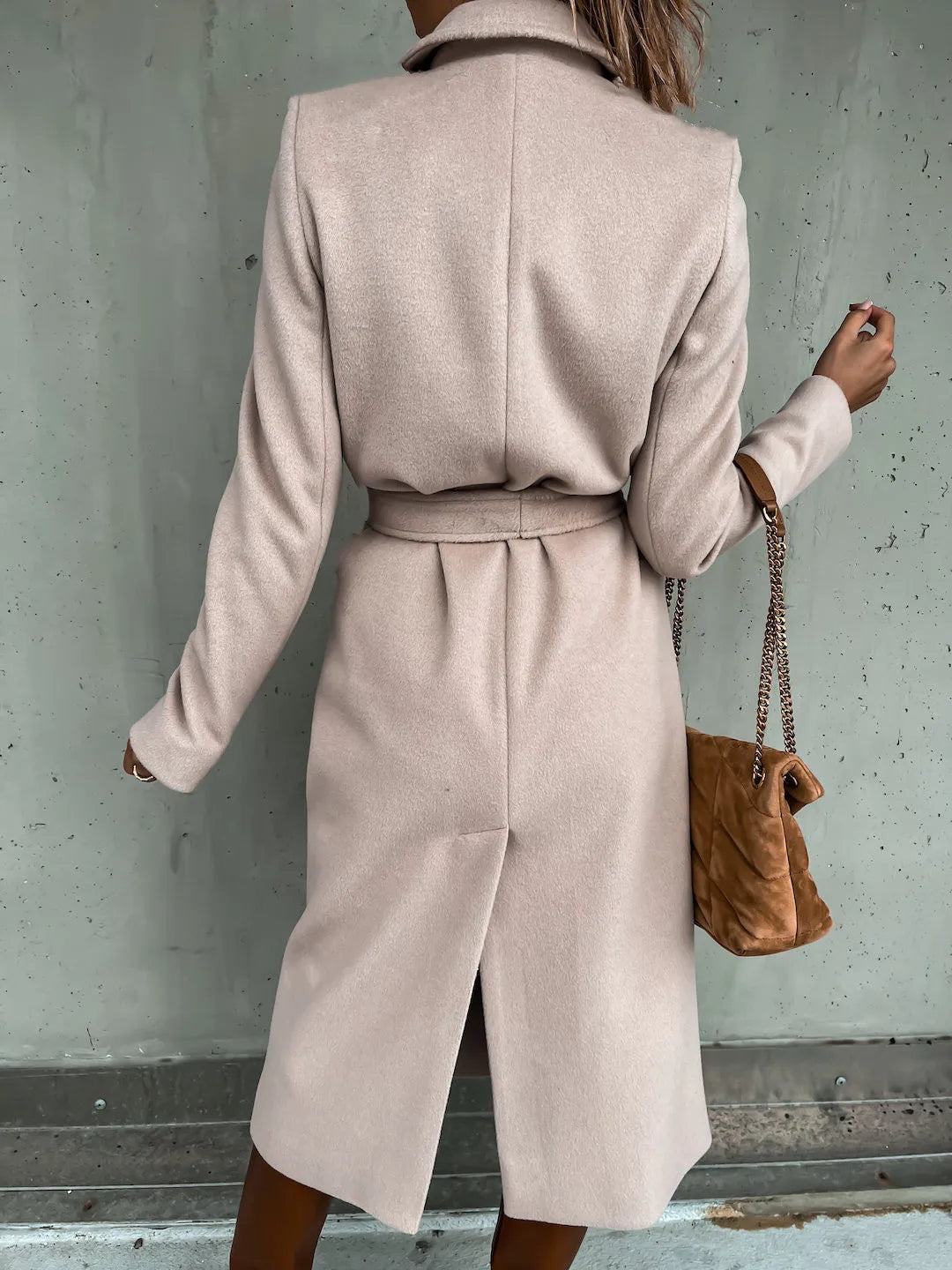 Albane belted wrap coat with notch lapels – image 14