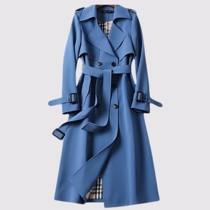 Kerensa Elegant Longline Belted Trench Coat - image 5