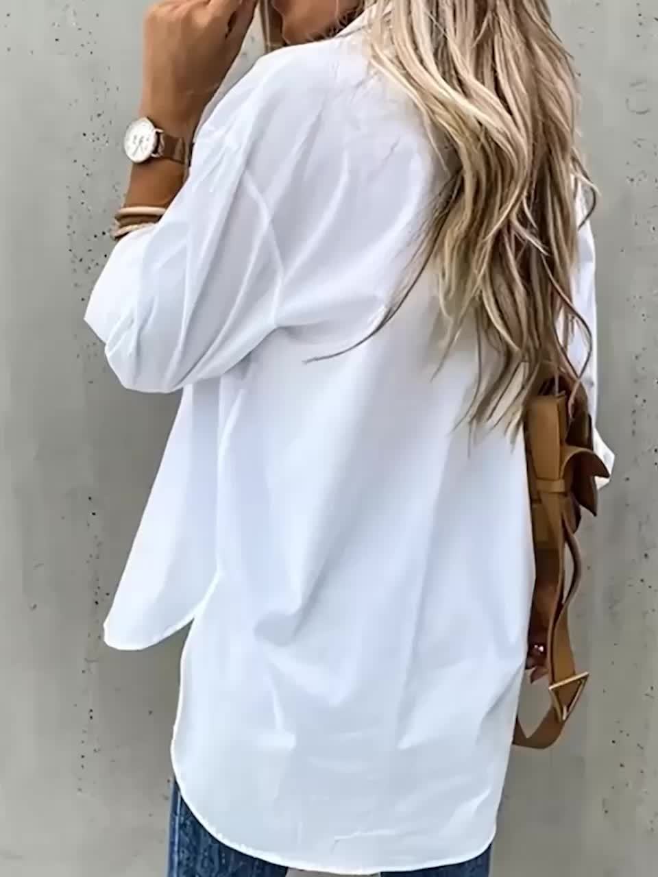 Marigold long sleeve button front blouse – image 13