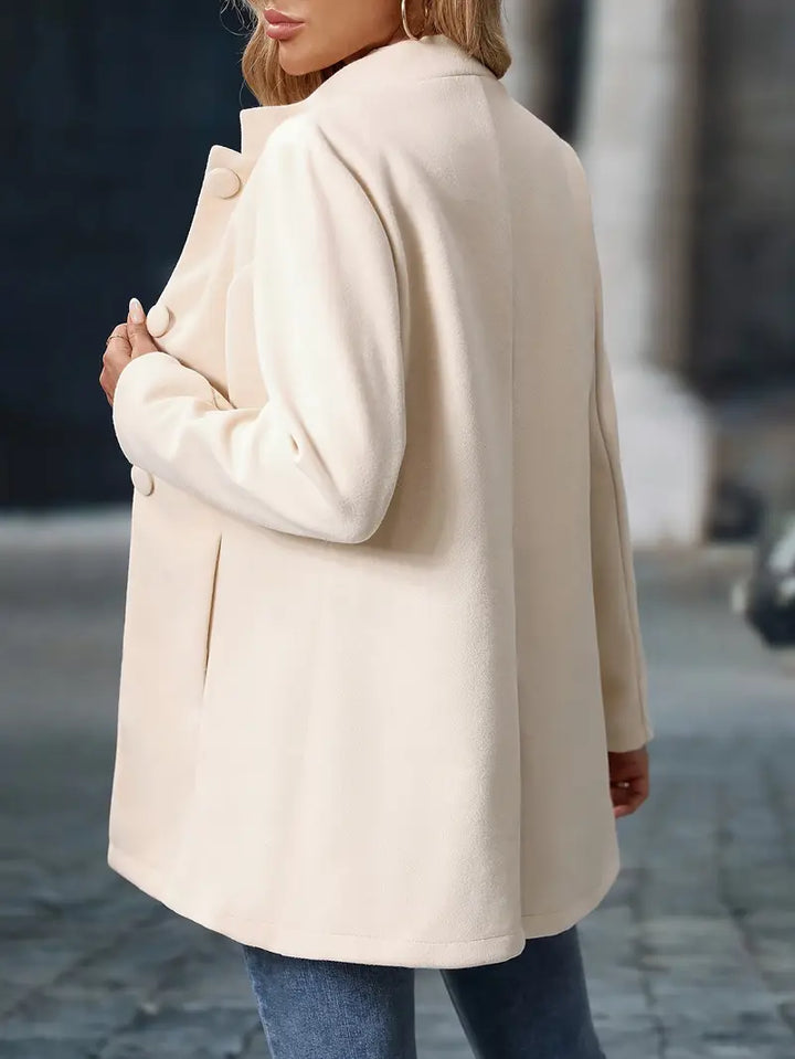 Rosie stand collar coat with decorative buttons – image 7