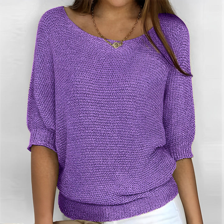 Ursula crew neck jumper in black