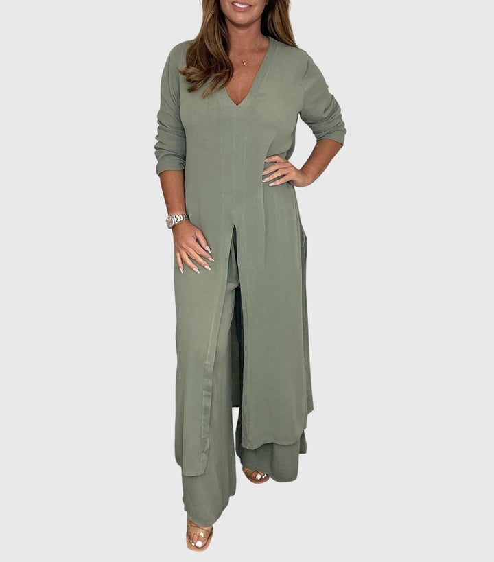 Primula long blouse and wide leg trouser set – image 8