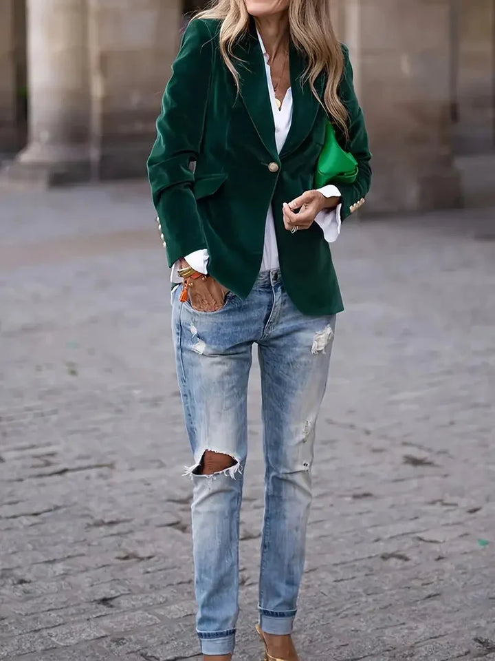 Gwennan velvet blazer jacket – image 13