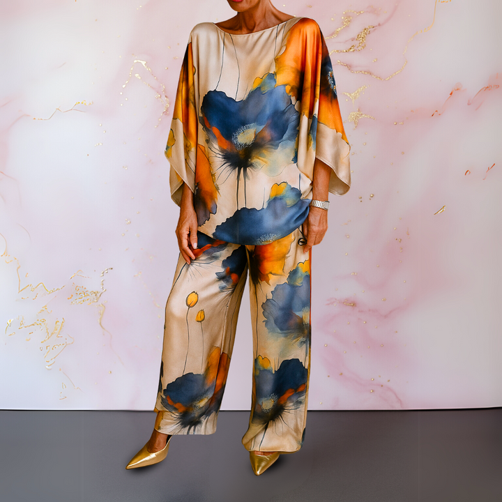 Oline satin two piece set