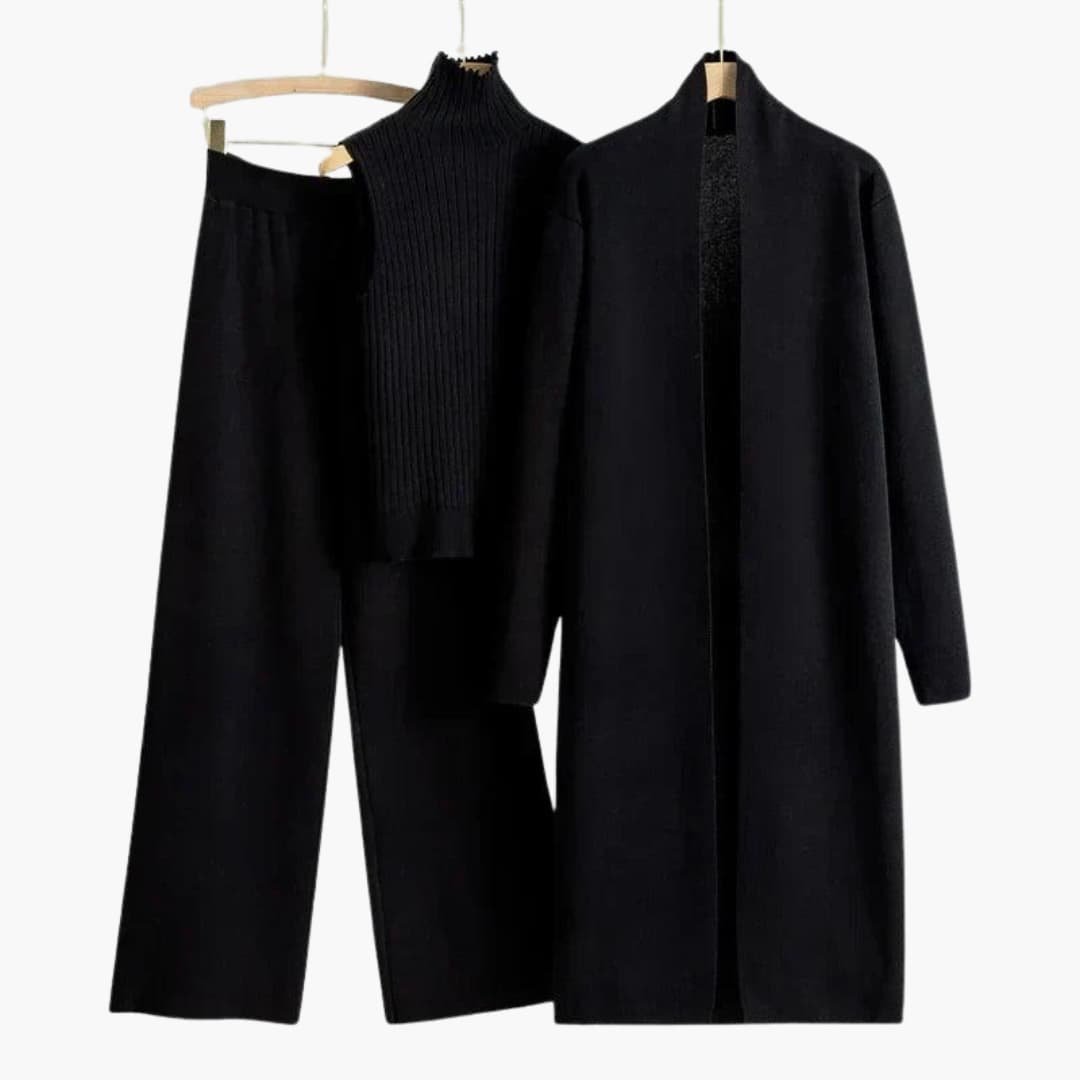 Clover three piece roll neck knit co-ord set – image 3