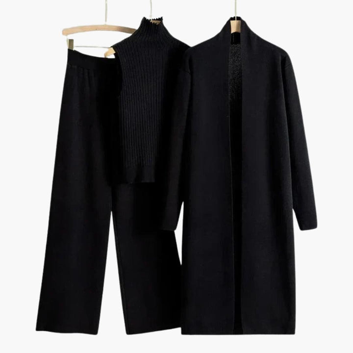 Clover three piece roll neck knit co-ord set – image 3