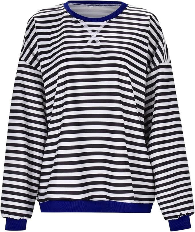 Donatella cosy oversized striped jumper – image 14