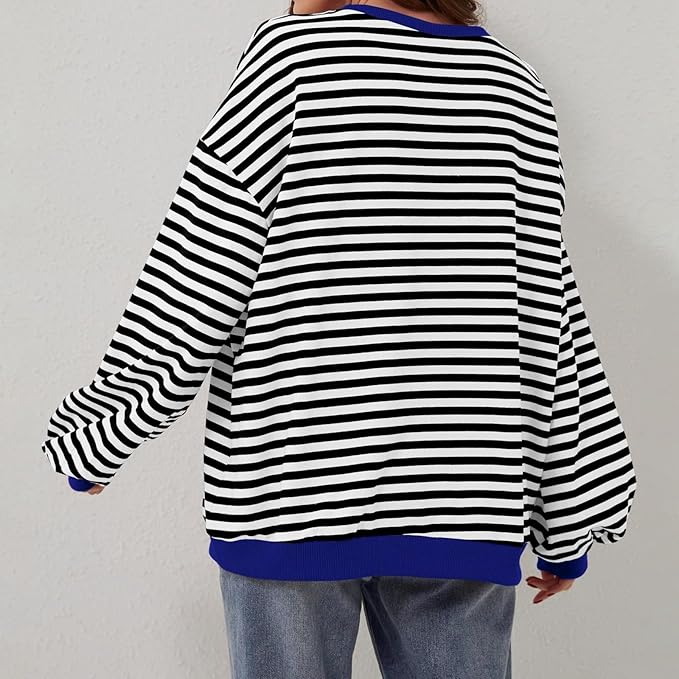Donatella cosy oversized striped jumper