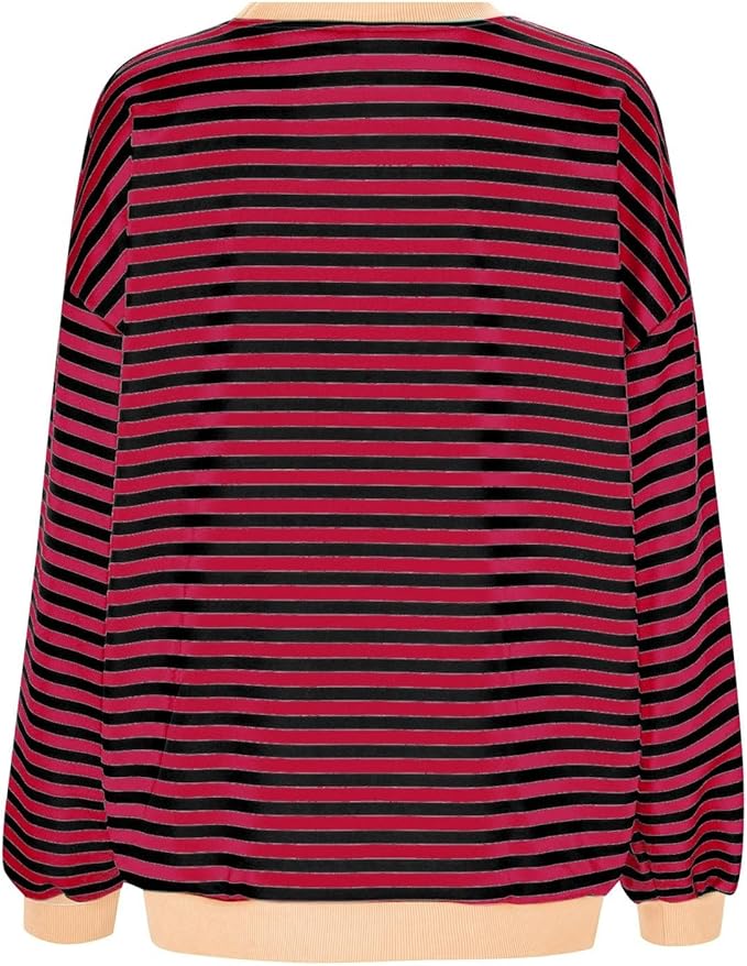 Donatella cosy oversized striped jumper – image 4