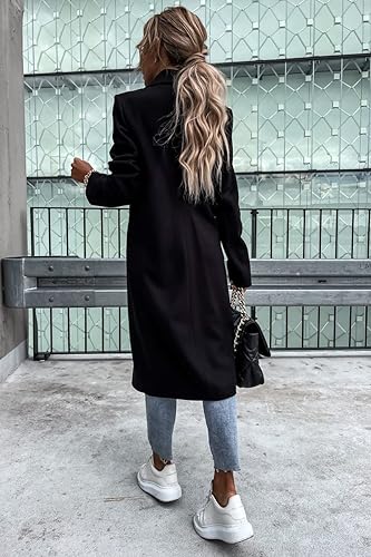 Ailsa double breasted long coat with flap pockets – image 10