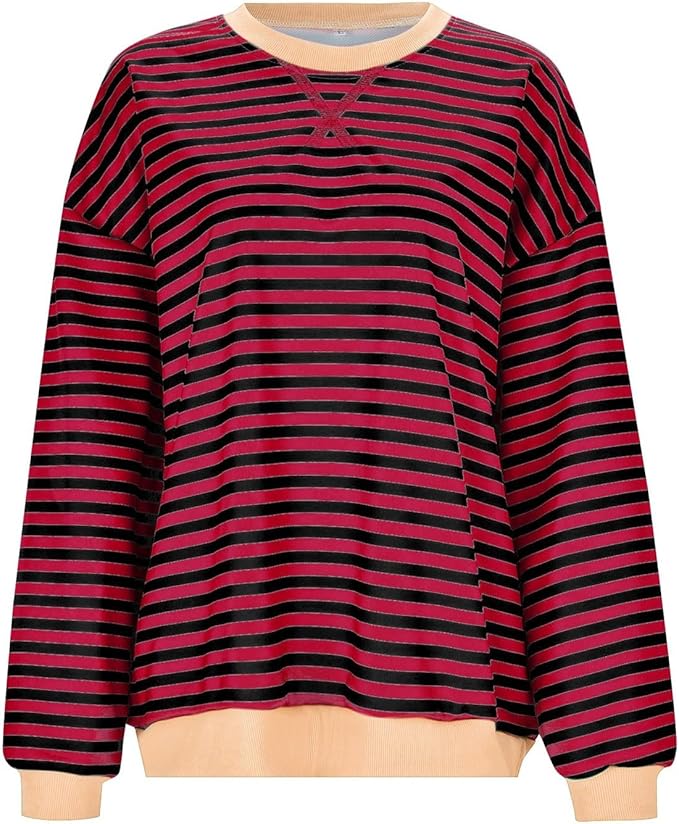 Donatella cosy oversized striped jumper – image 9