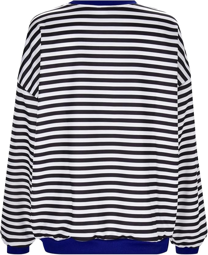 Donatella cosy oversized striped jumper – image 11