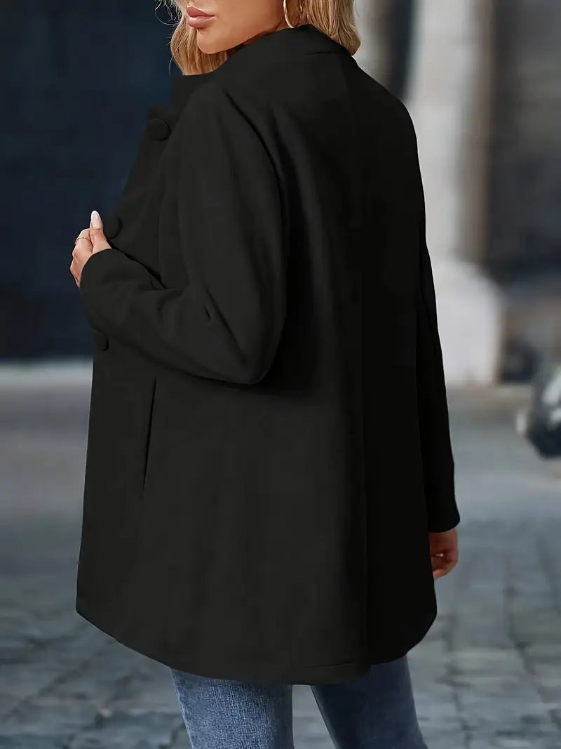 Rosie stand collar coat with decorative buttons – image 11