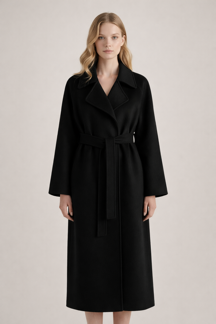 Ianthe belted long coat with wide lapels – image 12