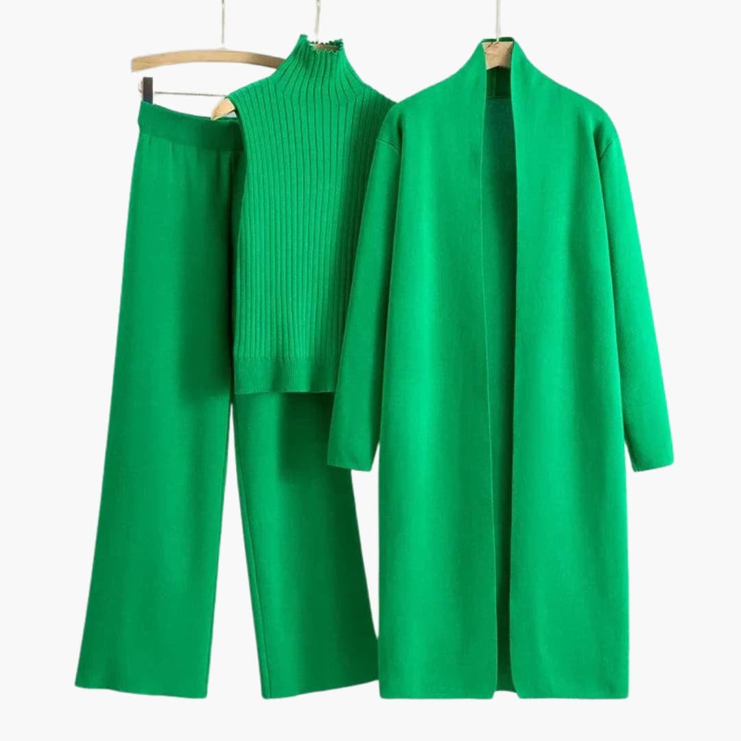 Clover three piece roll neck knit co-ord set – image 4