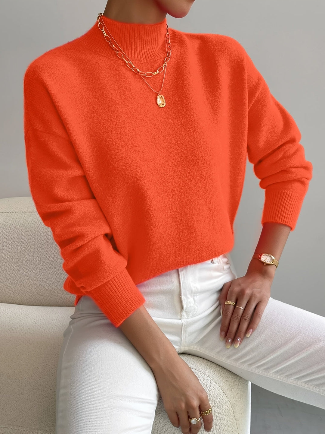 Trine oversized mock neck knit jumper – image 11
