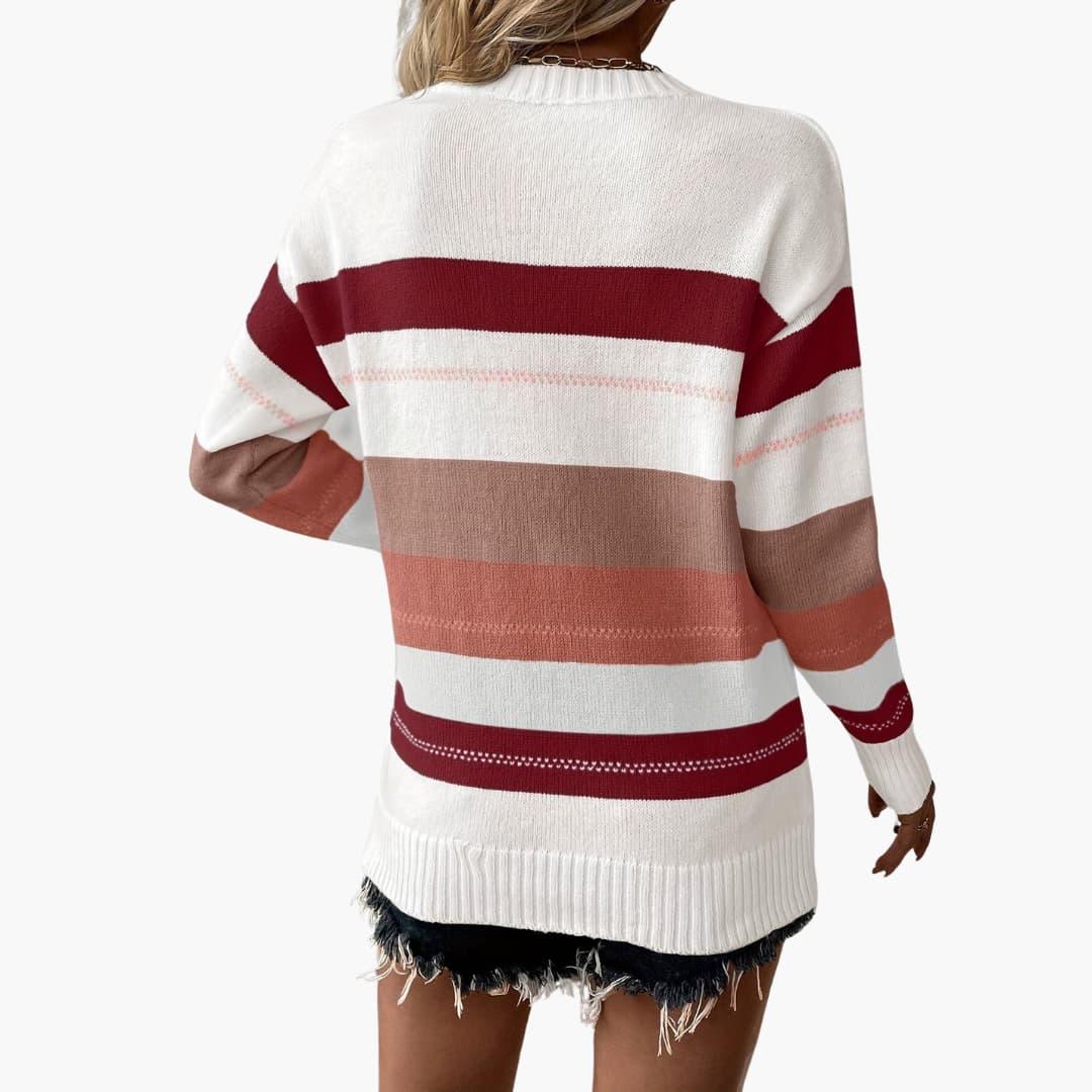 Bethan oversized striped crew neck jumper – image 10