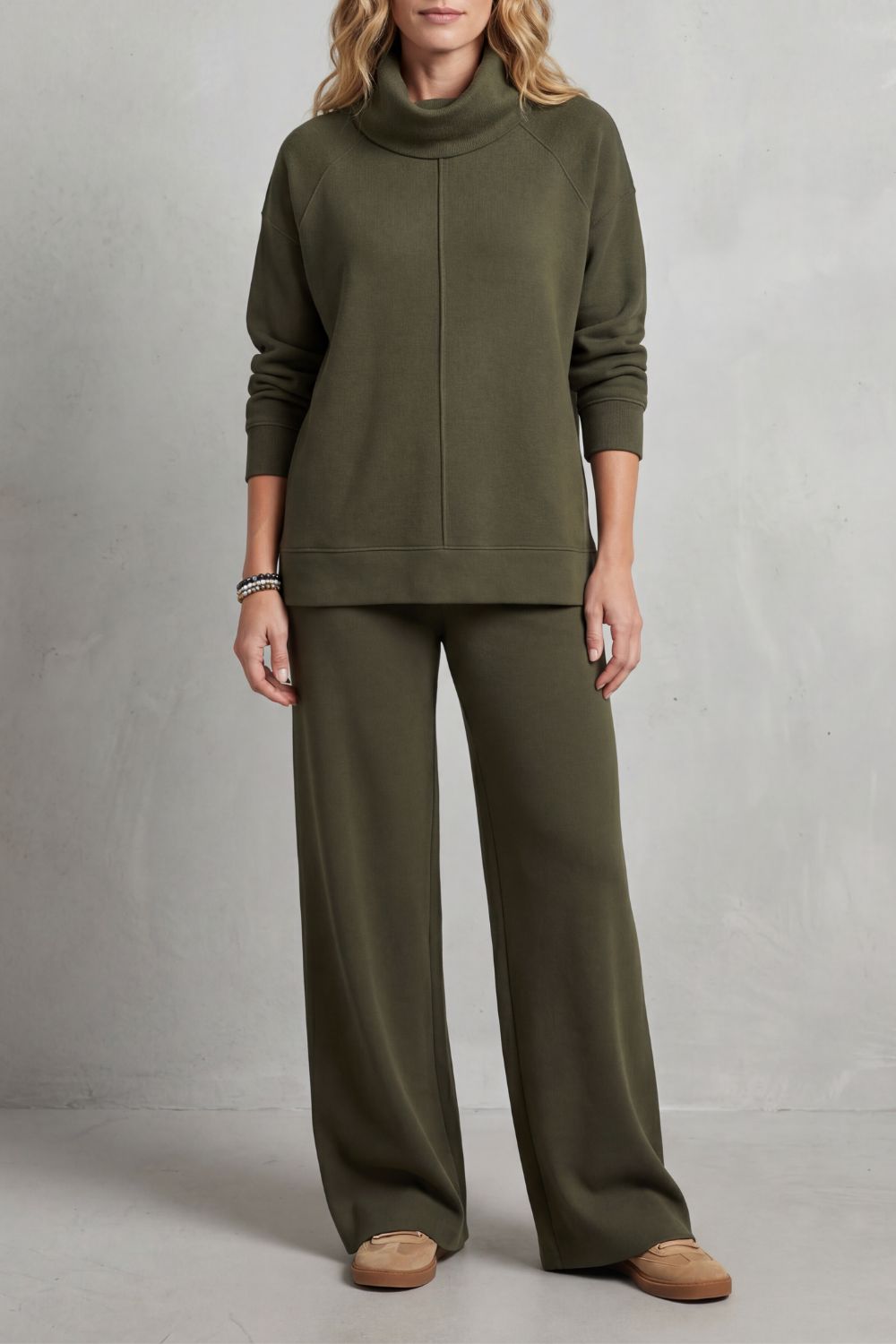 Nicolette draped roll neck and wide leg trouser set – image 8