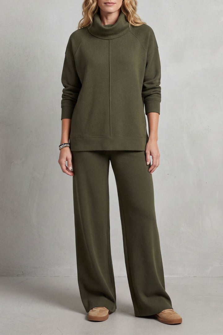 Nicolette draped roll neck and wide leg trouser set – image 8