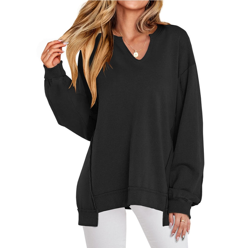 Kathrin V neck long sleeve blouse