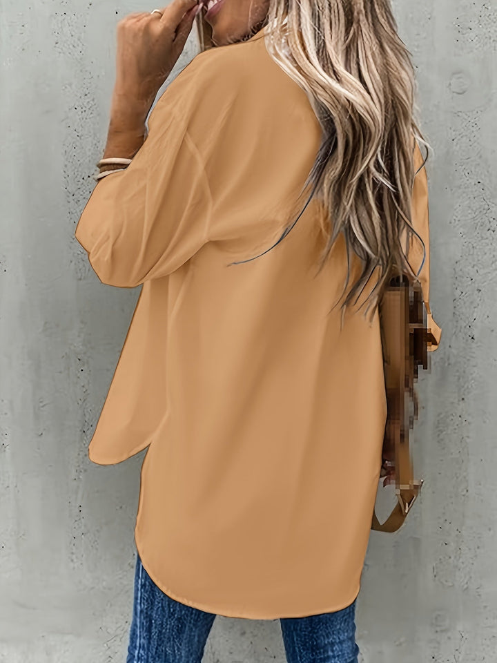 Marigold long sleeve button front blouse – image 11