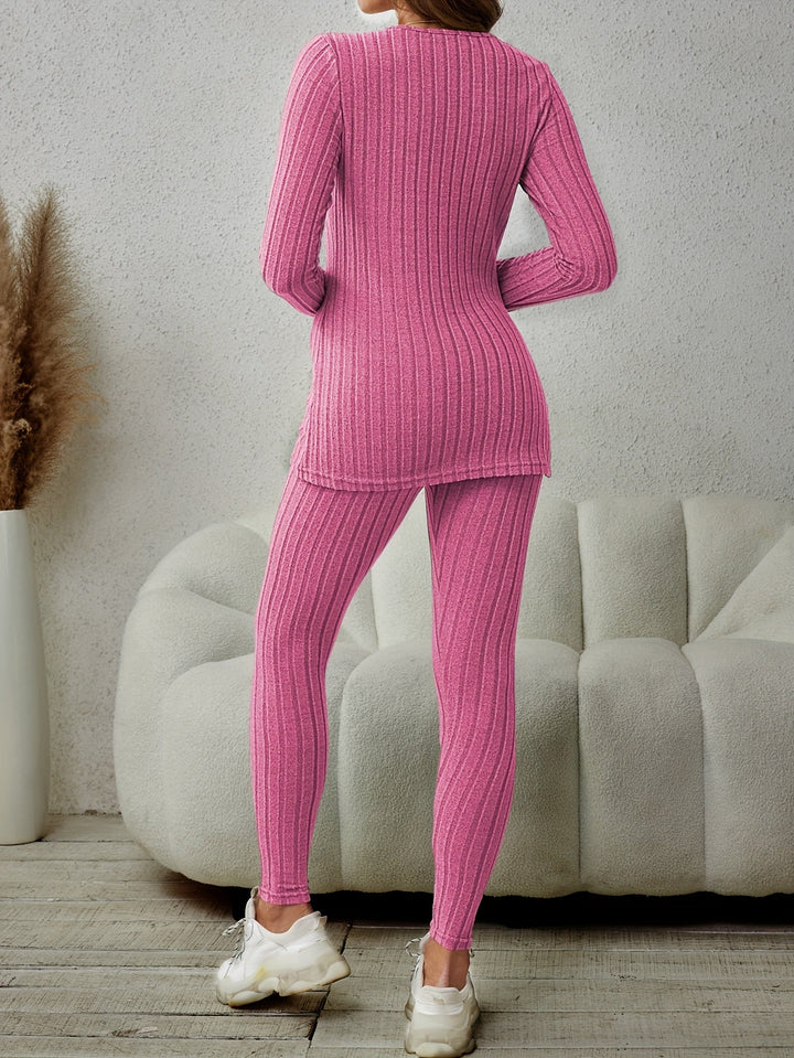 Caprice soft fine rib two piece lounge set – image 16