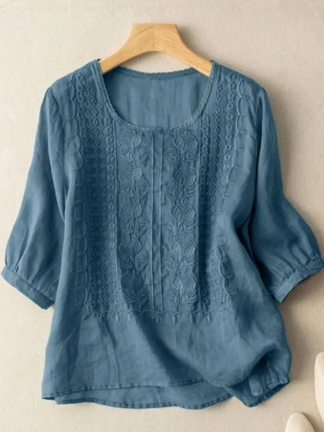 Perpetua | Elegant Embroidered Relaxed Blouse