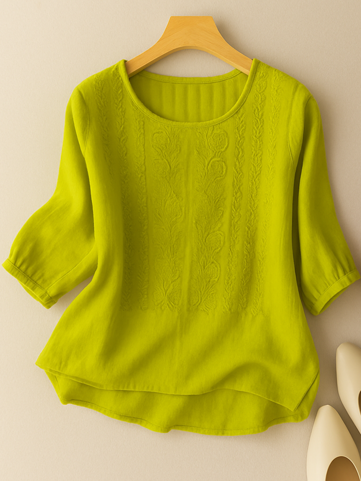 Perpetua | Elegant Embroidered Relaxed Blouse