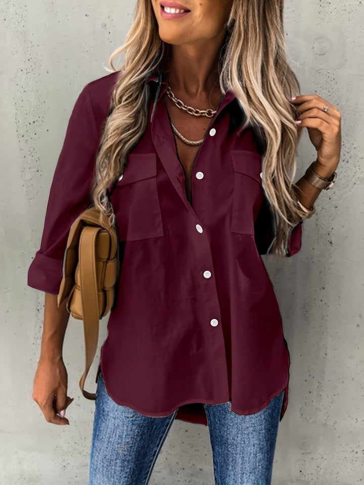 Seren Elegant Classic Long Sleeve Shirt - image 5
