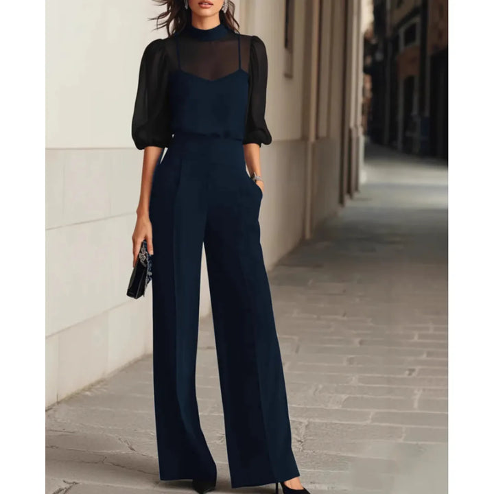 Noelle three piece set with camisole and wide leg trousers – image 5