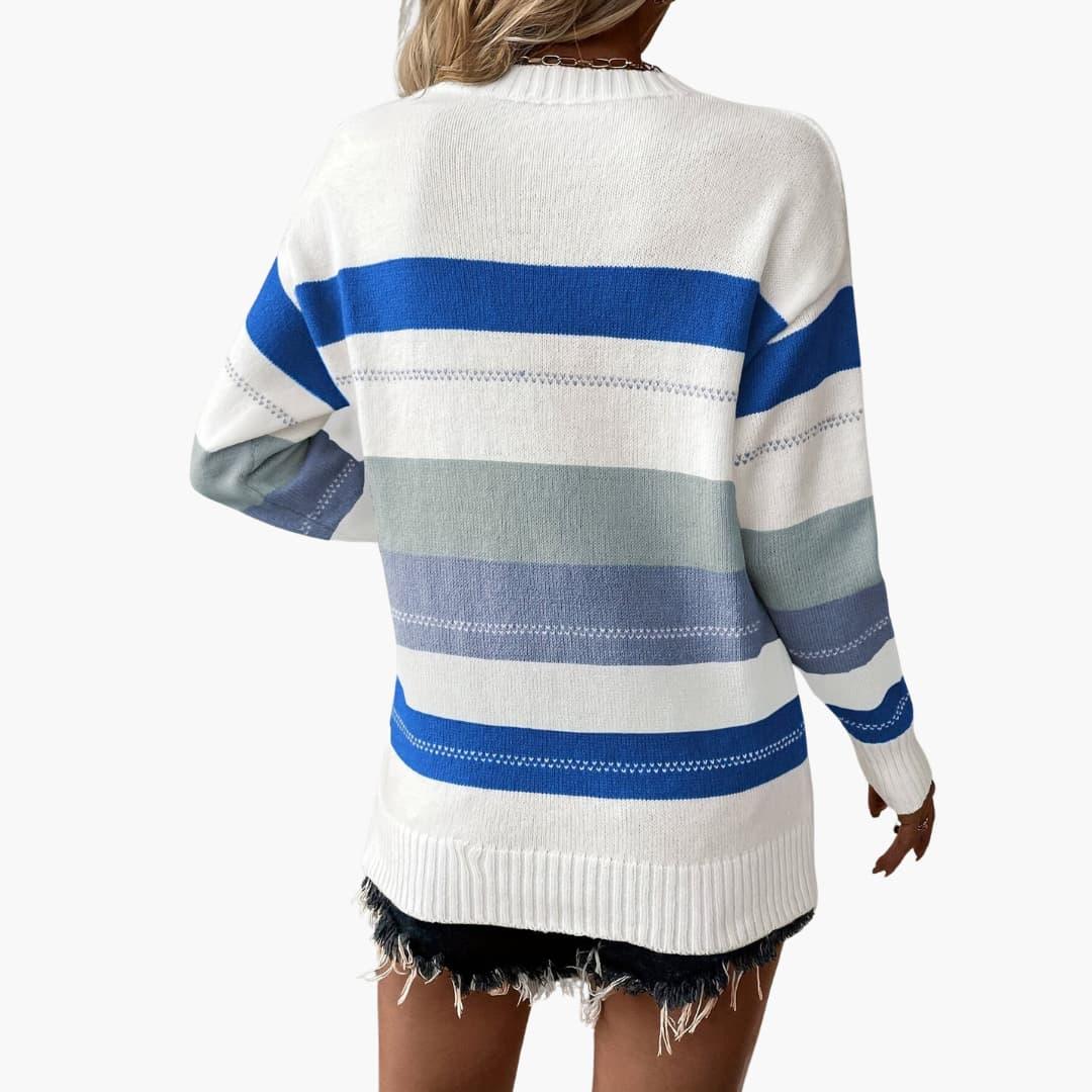 Bethan oversized striped crew neck jumper – image 6