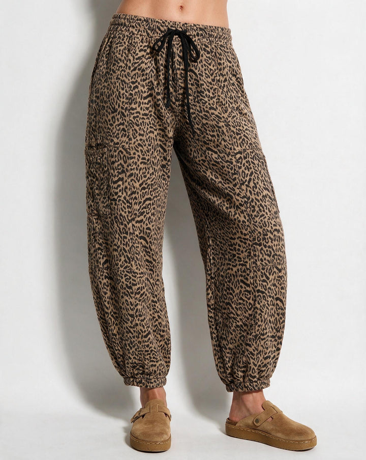 Elspeth | Elegant Leopard Print Harem Trousers