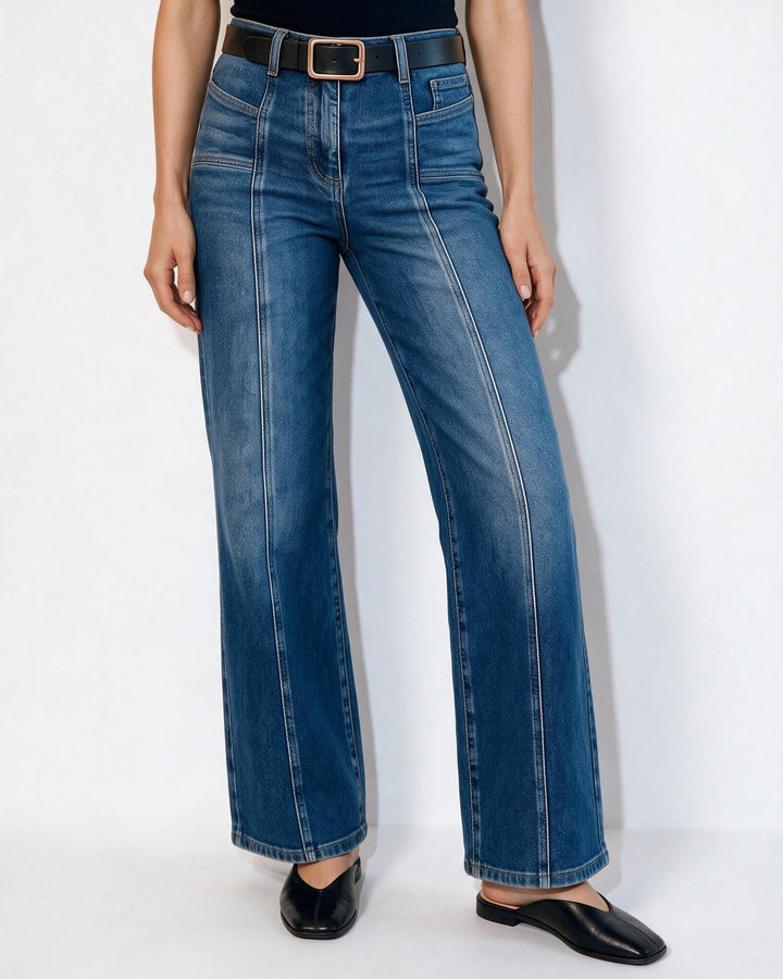 Juno | Elegant High Waist Wide Leg Jeans