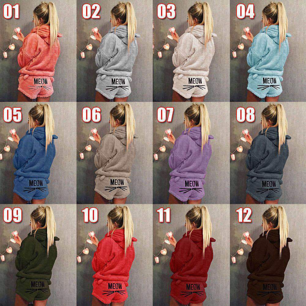 Nora two piece hoodie and shorts lounge set