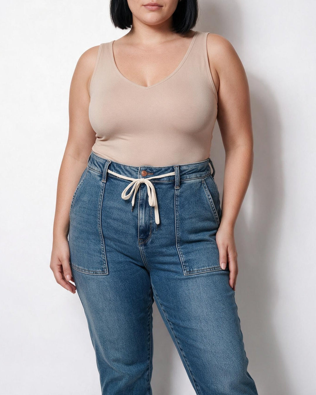 Harriet | Elegant Drawstring Tapered Jeans