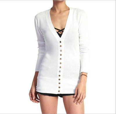 Stine fine knit cardigan with metal buttons – image 11