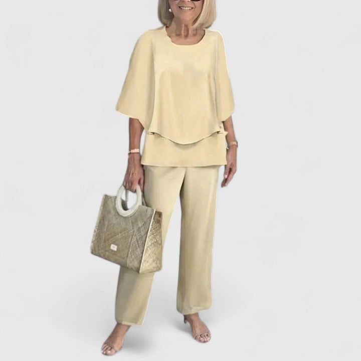 Angela printed two piece set with relaxed trousers – image 4