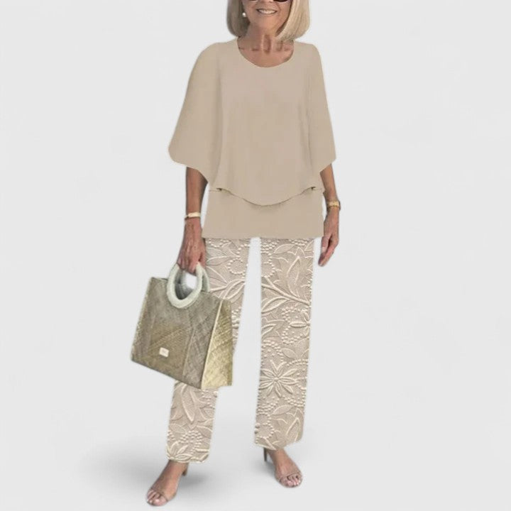 Angela printed two piece set with relaxed trousers – image 6