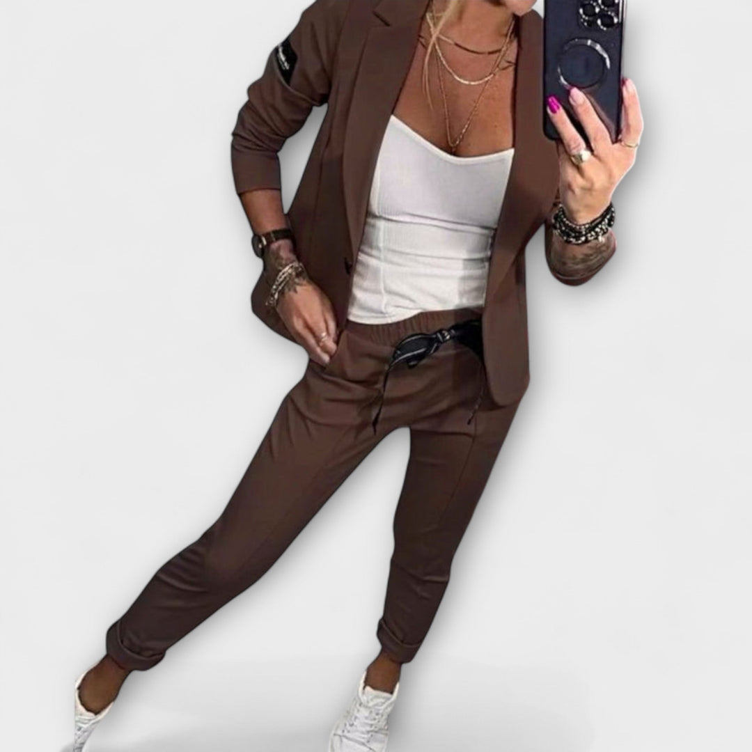 Helena three piece set with jacket, top and trousers
