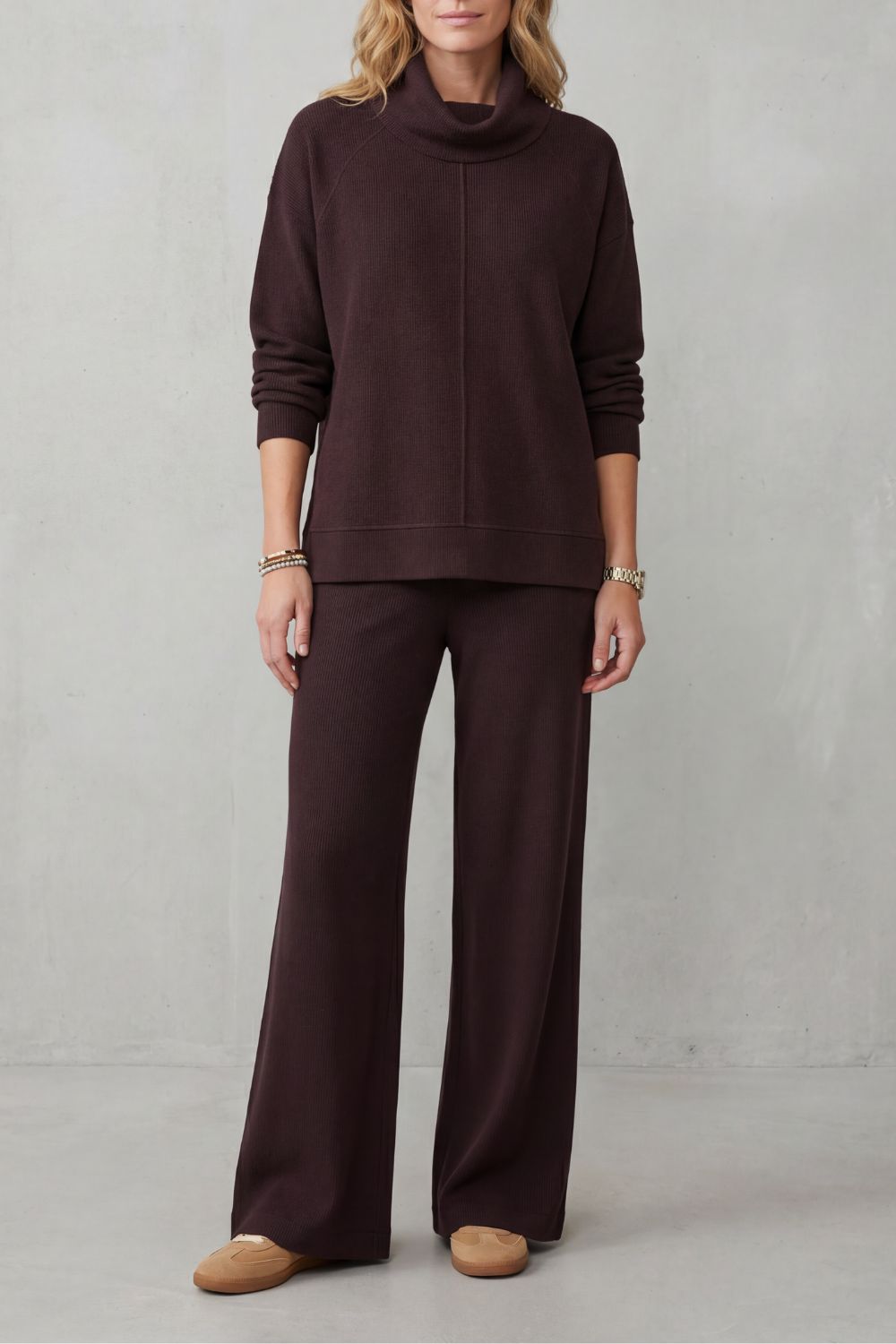 Nicolette draped roll neck and wide leg trouser set – image 10