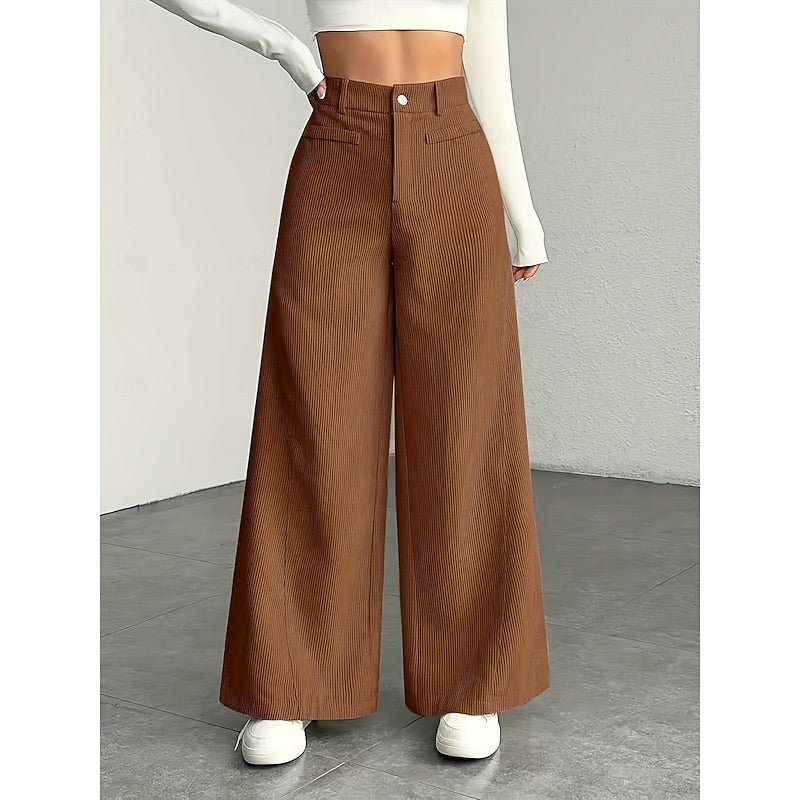 Marina high waisted wide leg trousers – image 5