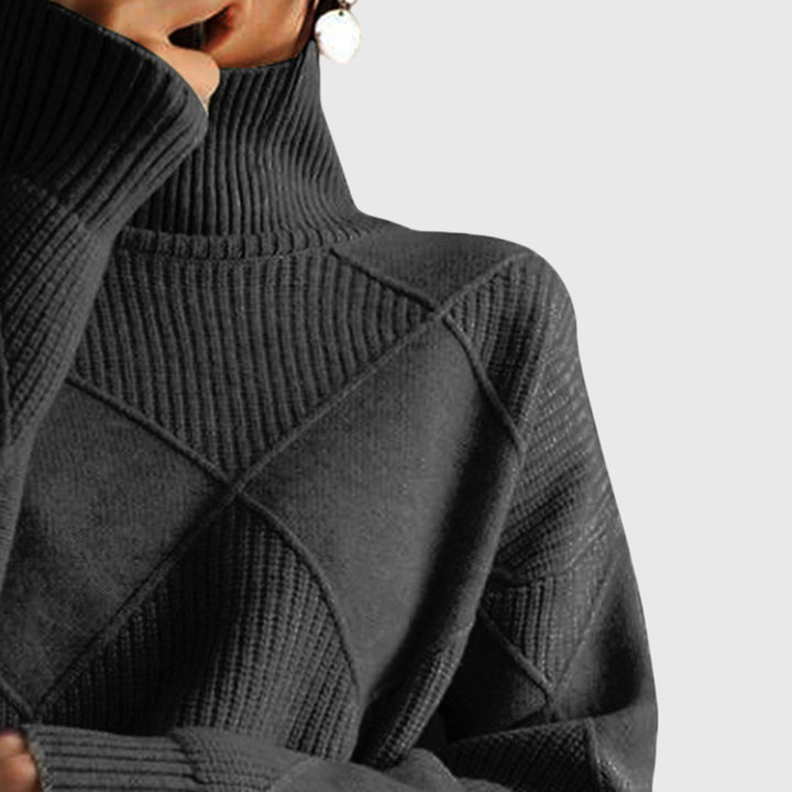 Vibeke oversized roll neck knit jumper – image 10