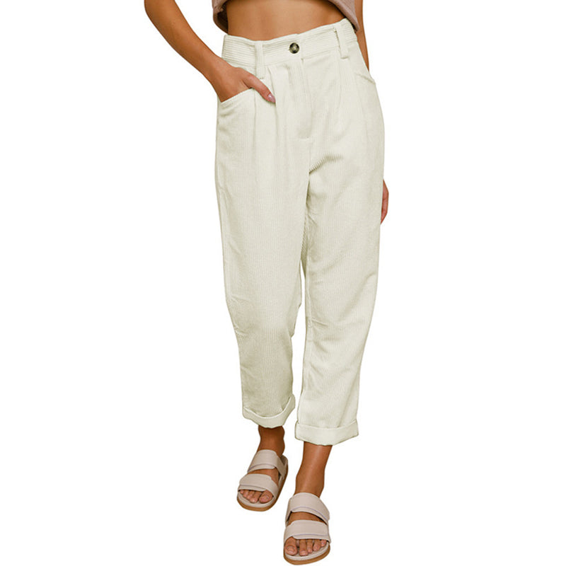 Cora high waisted corduroy trousers – image 9