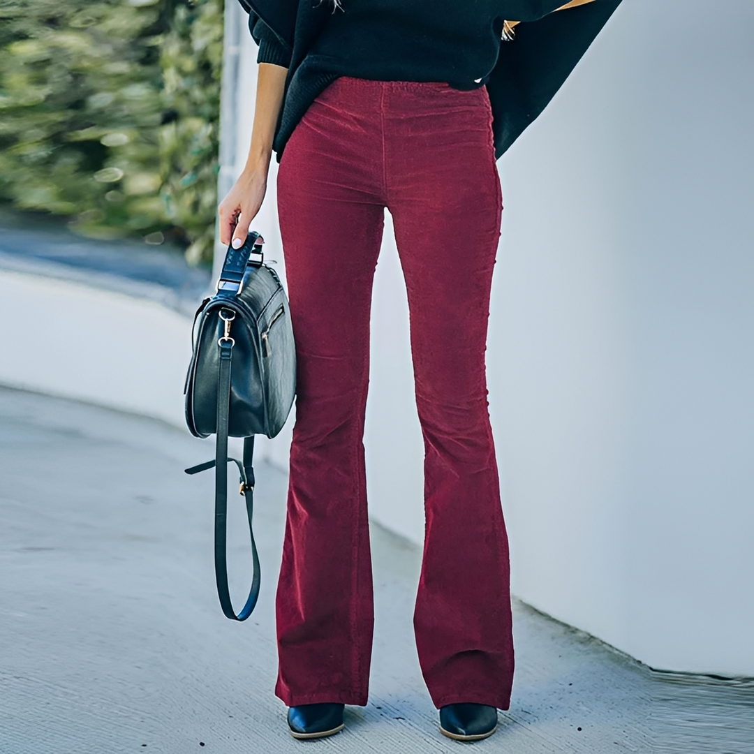 Selina wide leg trousers in dark blue